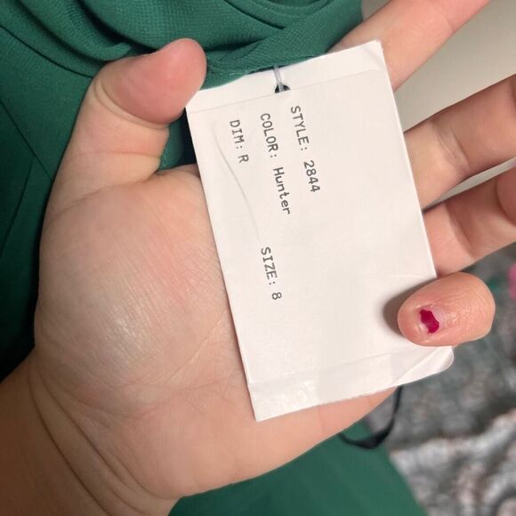 Dessy collection formal hunter green size 8 NWT dress EUC - Picture 4 of 4